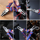 WORKPRO 8" Linesman PRO Screw Extractor Pliers(Combination Pliers) with Unique Non-slip Jaws, Stripped Screw Remover Tool, Lineman Plier for Quickly Removal of Damaged or Rusted Fasteners