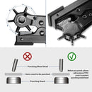 WORKPRO Leather Hole Punch Set, Desktop Rotary Belt Hole Puncher | Heavy Duty Leather Punch Tool with 6 Punch Sizes for Belts, Dog Collars, Watch Bands, Shoes, Saddles and DIY Projects