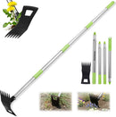 WORKPRO Weed Puller Tool with Long Handle – 2-in-1 Garden Hoe & Weed Rake, 29"-56" Adjustable Manual Weeding Tool, Uprooting Weed Remover Gardening Weeder Tools for Yard, Lawn, Patio and Garden