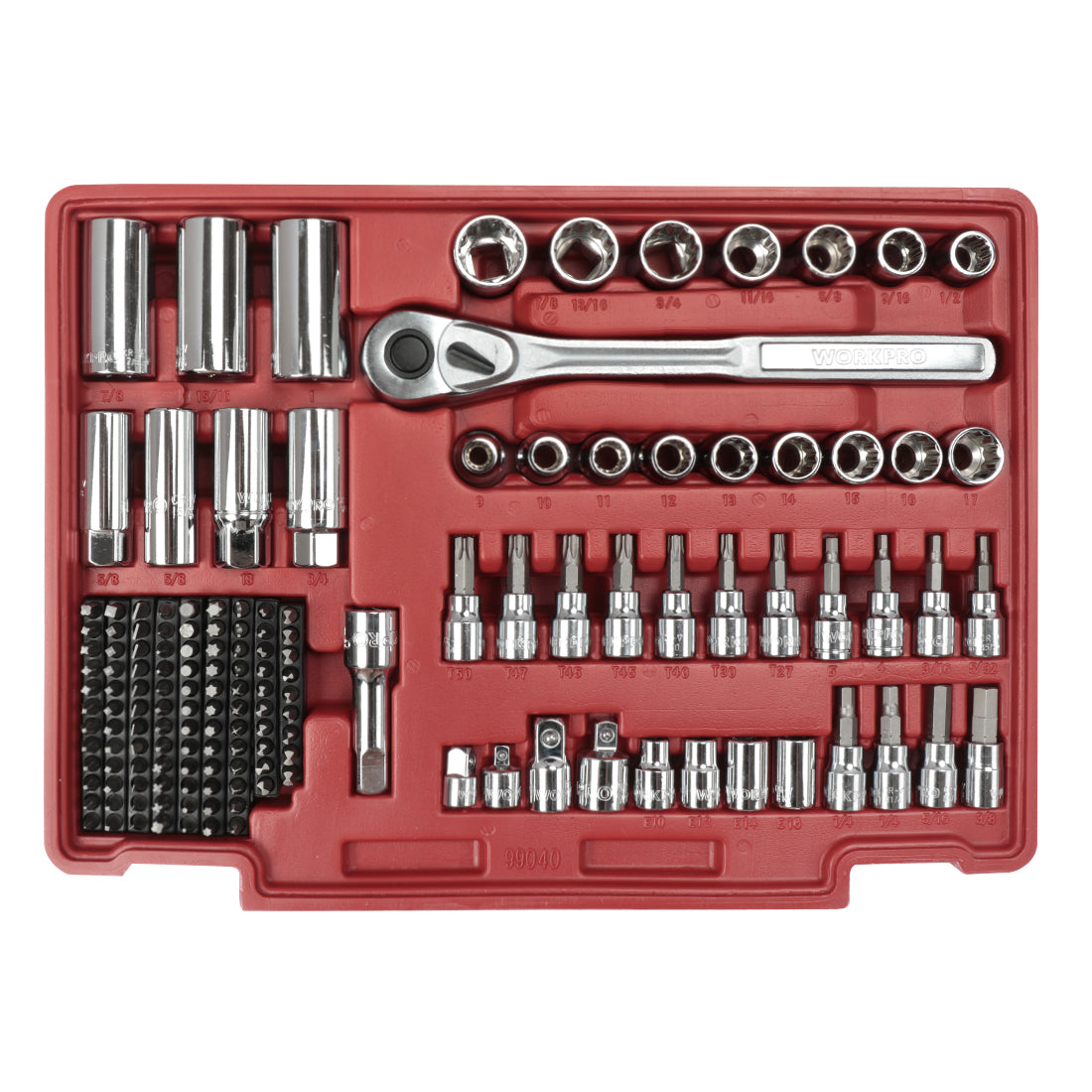 WORKPRO 450 Pcs Universal Professional Mechanics Tool Set with heavy duty case, innovation quality and secure durable convenience