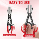 WORKPRO 10" Ratcheting Hose Pinch Off Pliers, Locking Hose Clamp Pliers | Ergonomic Grip for Radiator, Coolant, Automotive, Fuel Lines - Easy One-Handed Operation, Adjustable Jaw
