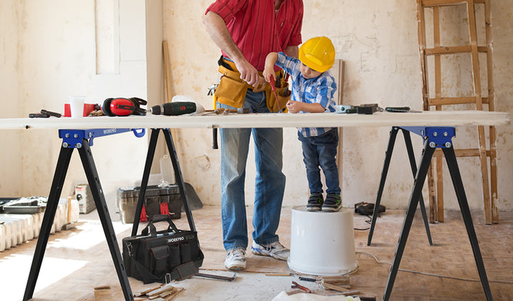 workpro-storage & shop gear-2 pcs folding sawhorse