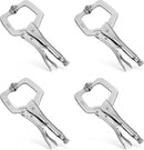 WORKPRO 4-Piece 6" Locking C-Clamp with Swivel Pads Set, Heavy Duty Adjustable Vise Grip Pliers, 4 Pack Welding Clamp for Woodworking, Metalworking, Auto Repair and Home Workshop