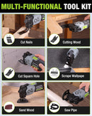 WORKPRO 400W Oscillating Multi-Tool, 6-Speed Corded Power Saw with LED Light, Quick Blade Change, 3.5° Oscillation Angle, 23 Accessories for Cutting, Sanding, Scraping