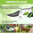 WORKPRO Bypass Pruning Shears, 8.5" Hand Pruner with Non-Slip Grip Handle, Garden Clippers with High Carbon Steel for Branches, Flowers, Fruits, Plants, Bonsai, Gardening Gifts for Women Men