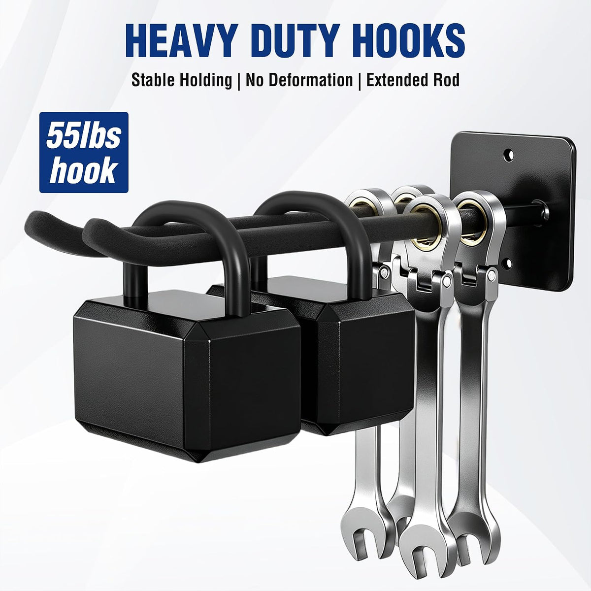 WORKPRO Heavy Duty Garage Storage Hooks Tool Organizers 4 Pack