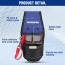 WORKPRO Small Electrician Tool Pouch, Compact Durable Tool Bag with Multiple Pockets, Heavy Duty Oxford Fabric, Comfortable Belt Loop, Zinc Alloy Hook, Perfect for Electricians, Technicians