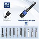 WORKPRO 2-Piece Drill Screwdriver Bit Holder for Impact Driver Bits, 3" Drill Bit Extension, 1/4 Inch Hex Shank Quick Release Extension Adapter, Ideal for Nuts, Drills and Socket Driver Adapters