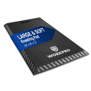Black extra thick kneeling pad with raised grip ridges and WORKPRO logo