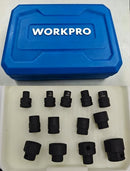 WORKPRO 13-piece 1/4＂ Drive Low Profile Impact Socket Set, Metric