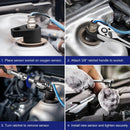 WORKPRO O2 Oxygen Sensor Socket 3/8” Drive x 7/8” 22mm | Offset Oxygen Sensor Removal Tool Wrench, 6-Point O2 Sensor Tool with Wire Gate
