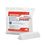 Mini white hot glue sticks pack with 200 count, 4 x 0.27 in size, WORKPRO brand