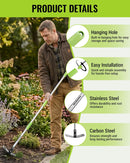 WORKPRO Weed Puller Tool with Long Handle – 2-in-1 Garden Hoe & Weed Rake, 29"-56" Adjustable Manual Weeding Tool, Uprooting Weed Remover Gardening Weeder Tools for Yard, Lawn, Patio and Garden