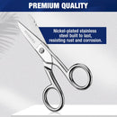 WORKPRO Electrician Scissors, 5-1/5 Inch Heavy Duty Scissors, Nickel-Plated Stainless Steel Snips with 19&23 Stripping Notches for Telecom and Electrical Work