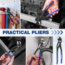 WORKPRO 10 Inch Water Pump Pliers, V-Jaw Groove Joint Pliers, CR-V Quick Adjustable Pliers for Home and Industrial Repair, Push-Lock, Soft Grip, Upgraded Wide Opening