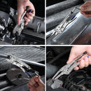 WORKPRO 3-Piece Locking Pliers Set with Hex Key Holes, Curved Jaw & Long Nose Vice Grips with 3pc Allen Wrenches for Maximum Locking Force, Fast Release Vise Grip Pliers