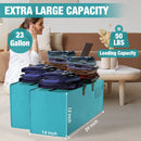 WORKPRO 6 Pack Extra Large Heavy-Duty Storage Moving Tote Bags with Zippers & Carrying Handles Backpack Straps - Pink Ribbon