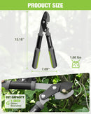 WORKPRO 15-Inch Bypass Loppers, Branch Cutter with Gear System | 1-Inch Cutting Capacity, SK5 Steel Blade Tree Pruner for Gardening and Yard Work