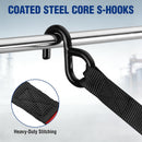 WORKPRO Ratchet Straps, 4-Pack | 1" x 15' | 1650 lbs Break Strength Heavy Duty Ratchet Tie Down Straps with 4PC Soft Loops, Fits for Moving Appliances Motorcycle ATV Truck (Black)