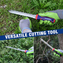 WORKPRO 8-Inch Insulation Knife, Stainless Steel Blade Insulation Cutter | Double Side Serrated Sharp Duct Knife, for Heat Material Foam, Rockwool, Styrofoam, Sod Cutter Garden Knife for Lawn Repair