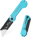 WORKPRO EDC Folding Utility Knife, Mini Box Cutter with Quick Open Axis Lock, Quick Change Blade Razor Knife, Foldable Small Pocket Knife with Belt Clip