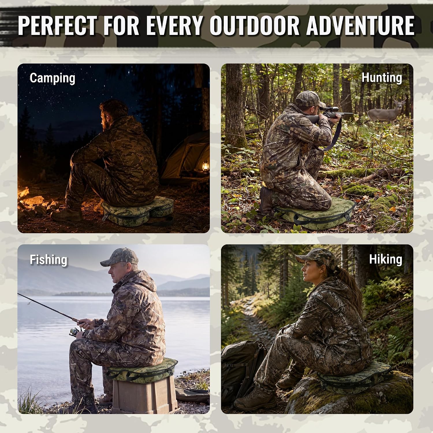 WORKPRO Hunting Seat Cushion, Camo