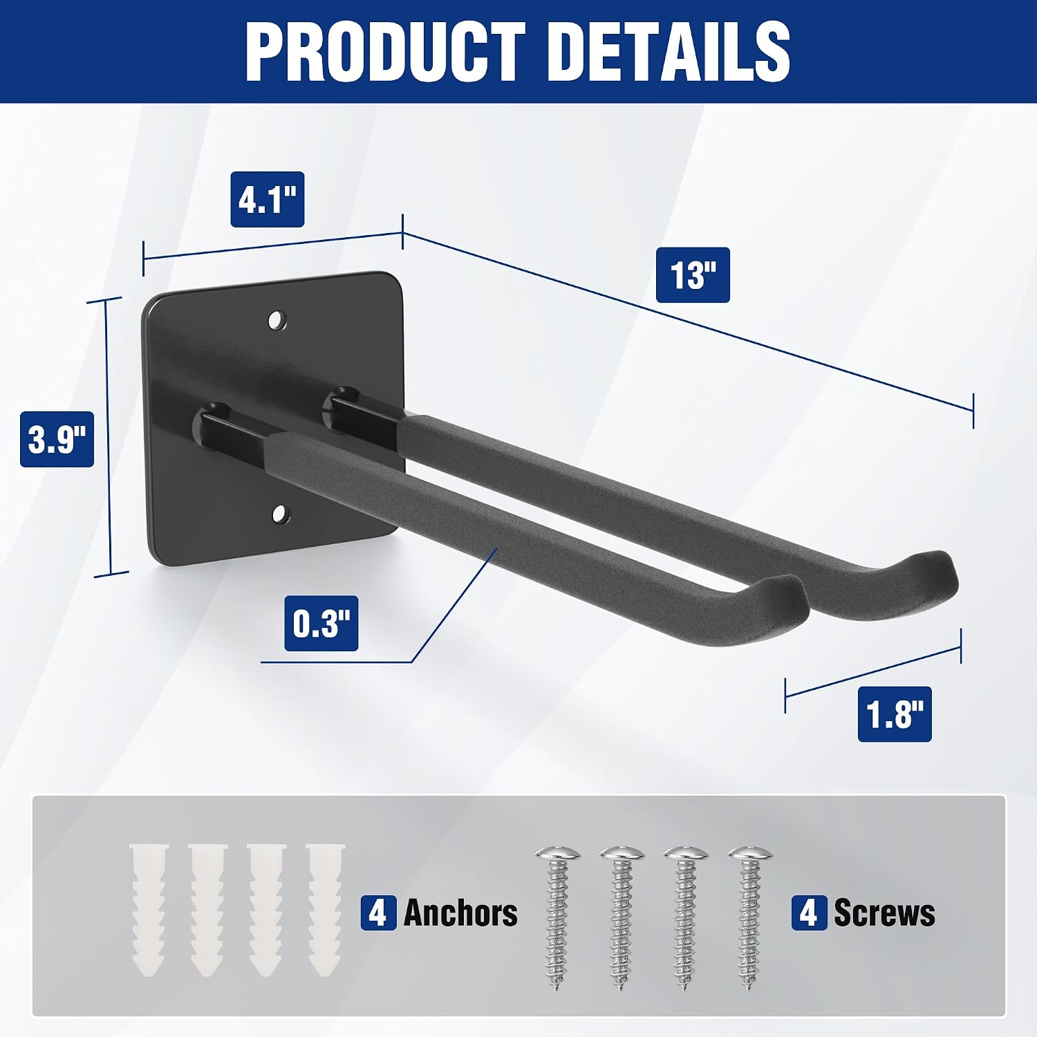 WORKPRO Heavy Duty Garage Storage Hooks Tool Organizers 2 Pack