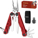 WORKPRO Gifts for Men Father Husband, 24-in-1 Mutitool, Stainless Steel Multitool Pliers with Pocket Knife and Screwdrivers, EDC Self-locking Multi Tool with Sheath, Belt Clip for Fathers Day
