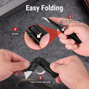WORKPRO Folding Utility Knife with 10 Extra SK5 Blades, EDC Razor Sharp Knife with G10 Handle, Quick Change Box Cutter with Belt Clip, for Heavy Duty, DIY, Home, Office & Artcraft Use - Black