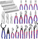 WORKPRO Pliers Set, 20-Piece Complete Pliers Set with 2-pack Organizer Rack, Channel Locks Plier and Vise Grip Plier Assortment for Home, Garage, Mechanics & DIY Projects