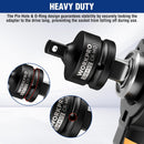 WORKPRO 2-Piece Impact Socket Adapter and Reducer Set, 3/4" F to 1/2" M & 1/2" F to 3/4" M Drive Socket Adapter Set, Cr-Mo Steel, Square Drive Adapter for Impact Driver Conversions