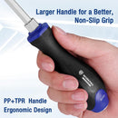WORKPRO Magnetic Screwdriver Set 24-Piece, Go-Thru Screwdriver Set Kit with Wall Mount Rack, Includes Slotted, Phillips and Torx Screwdrivers, Magnetic Screwdriver with Magnetizer & Demagnetizer Tools