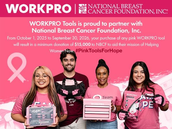 Pink WORKPRO moving storage bag held up by people, with black carry handles