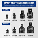 WORKPRO 8-PC Impact Socket Adapter Set with Case, CR-MO Steel | 1/4",3/8",1/2",3/4",1" Drive Adapters, Impact Wrench Conversion Kit, Automotive & Mechanical Repair, Impact Grade