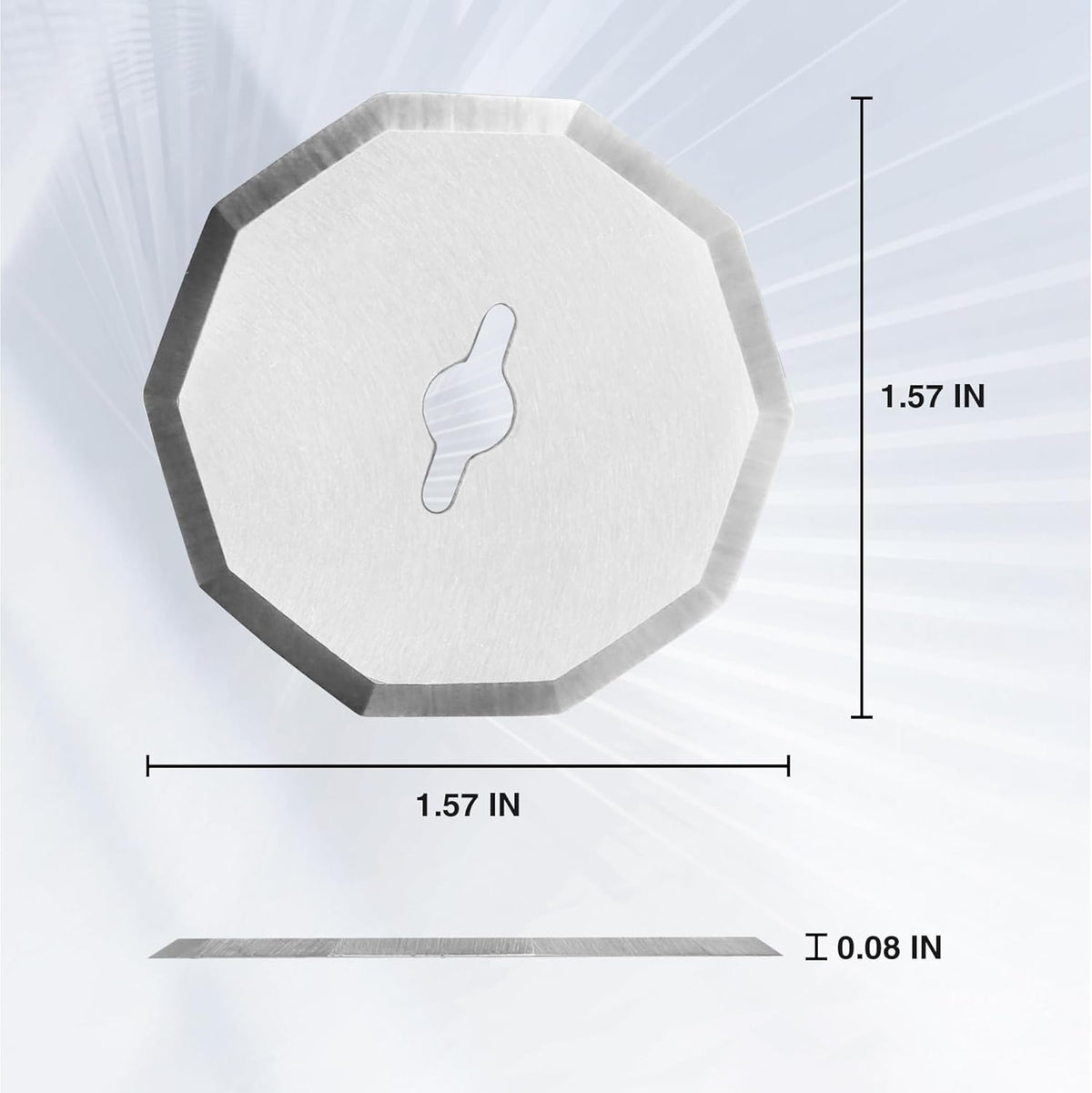 Rotary replacement blade disc, 1.57 in diameter, 0.08 in thickness