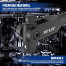 WORKPRO 24-inch Dual Drive Breaker Bar, 3/8" & 1/2" Drive, Heavy Duty Breaker Bars with 360° Flex Head, Spring-loaded Detent Ball, CR-MO Head, Premium Chrome Vanadium Steel with Black Phosphate Finish