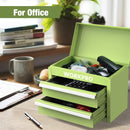 WORKPRO Mini Metal Tool Box with 2 Drawers and Top Storage - Gifts for Christmas