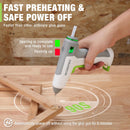 WORKPRO 3.6V Cordless Hot Glue Gun, Energy Saving Rechargeable Fast Heating Glue Gun Kit with 20 Pcs Mini Glue Sticks, Ultra Light Automatic-Safety-Power-Off Glue Gun, Fit for Mini Sticks(0.27" Dia)