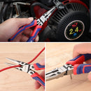 WORKPRO Premium 6" Needle Nose Pliers, Paper Clamp Precision, Heavy-Duty CRV Steel, Soft Grip with Wire Cutter, Long Nose Cutting Pliers