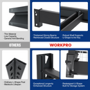 WORKPRO 4-Tier Metal Garage Shelving Unit, 68"W x 24"D x 65"H, 7200 LBS Capacity, Heavy Duty Industrial Adjustable Shelves