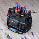 WORKPRO 15-inch Tool Bag, Top Open, Multi-use Tool Tote with Adjustable Shoulder Strap and Waterproof Molded Base, 13 Pockets
