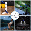 WORKPRO Rechargeable Neck Light for Hands-Free Lighting, 3 Brightness Levels 300 Lumens Neck Light, Bendable Silicone Arm, Great for Mechanics, Reading, Camping, DIY Projects, Crafting, Blue and Black