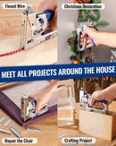 WORKPRO 4-in-1 Staple Gun, Manual Brad Nailer with 2000 Counts Staples, Upholstery Stapler Nail Gun for Fixing Material, Decoration, Carpentry, Furniture, Doors and Windows
