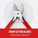 WORKPRO 2 Pack Wire Cutters, 6 Inch Precision Flush Cutters, Side Cutters | 2-Piece Diagonal Cutters with Carbon Steel, Ergonomic Handles for Crafts, Jewelry Making, Electronics, 3D Print, Floral
