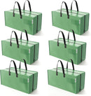 WORKPRO 6 Pack Extra Large Moving Bags with Zippers & Carrying Handles Backpack Straps, Heavy-Duty Storage Tote for Space Saving & Storage, Alternative to Moving Box (Green)