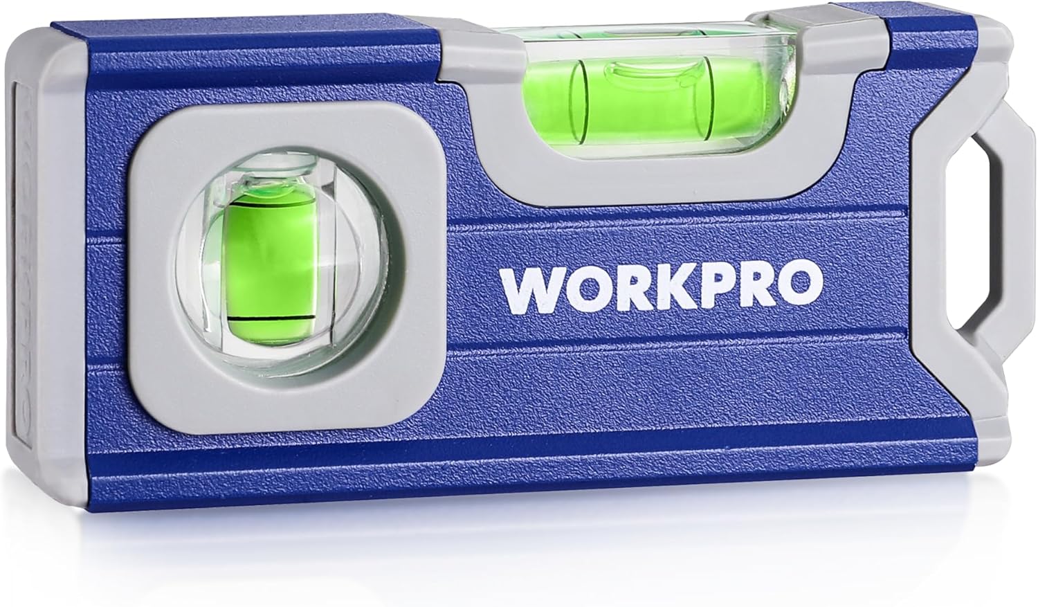 WORKPRO 4-1/2 Inch Mini Magnetic Pocket Level, Aluminum Alloy, Cobalt Blue | Magnetic Pocket Level Tool, 2 Clear Vials 90°/180°, For DIY Crafting, Woodworking, Home Decor, Ideal for Handymen &Carpenters