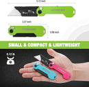 WORKPRO 3-Pack Folding Utility Knife, Razor Blade Knife with Safety Axis Lock, Quick Change Blade Box Cutter, EDC Pocket Knife with Belt Clip