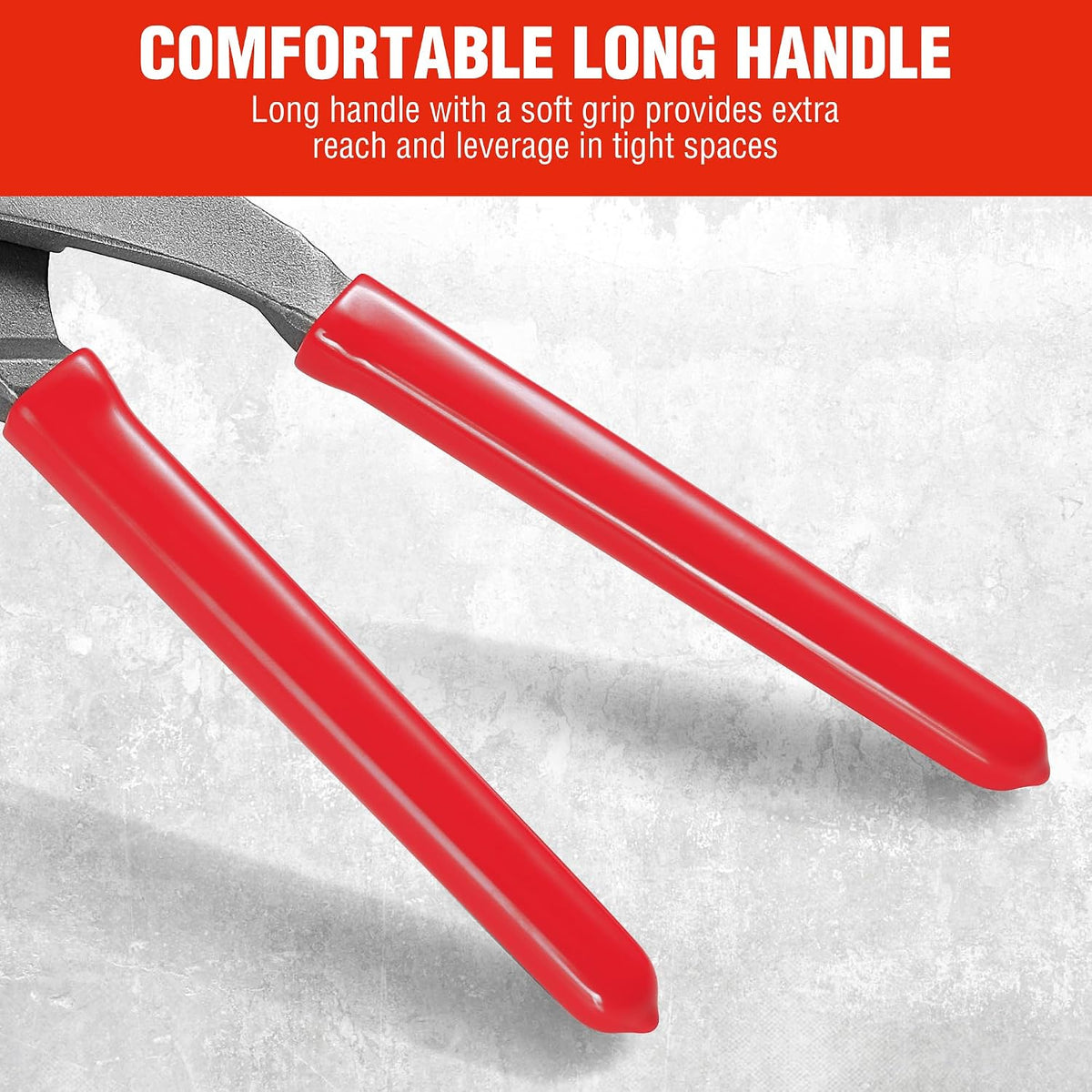 WORKPRO Oil Filter Wrench Set, 9" & 12" Oil Filter Removal Pliers Tools, Red