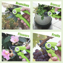 WORKPRO 6.9" Bypass Pruning Shears, Gardening Scissors with Sharp SK5 Steel Blade, Handheld Garden Floral Clippers for Rose, Plants, Flowers, Fruit Trees, Gardening Gifts for Women & Men, Green