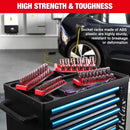 WORKPRO Socket Organizer Set, 4PC Impact Socket Holder, 1/4", 3/8", 1/2" Drive SAE Socket Trays, Impact Socket Organizer for Tool Box Drawer, Socket Storage Holds 82 Pieces (Socket not Included)